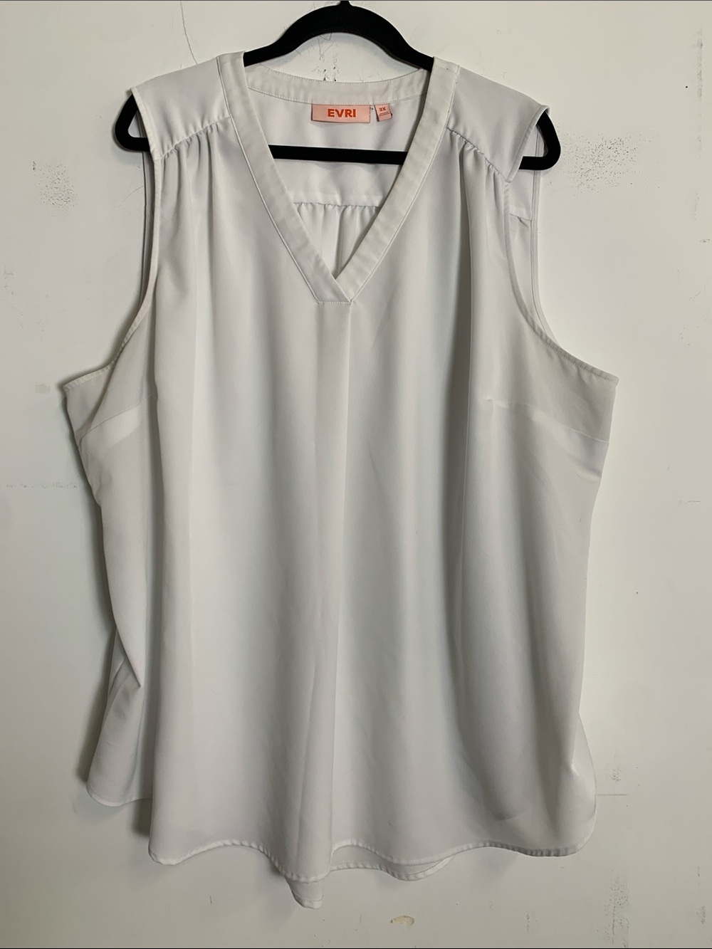 EVRI White V-Neck Sleeveless Camisole Top